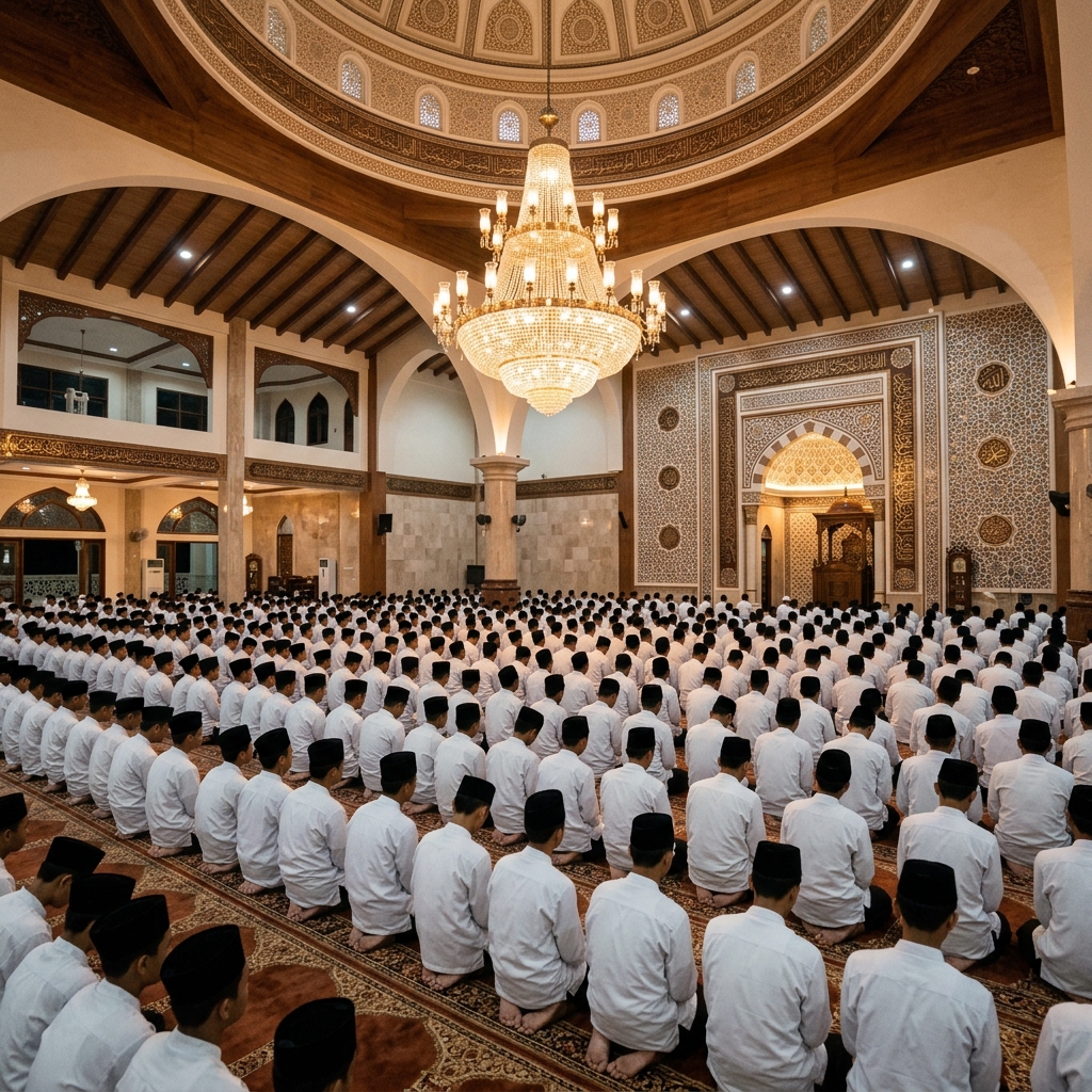 Sholat Berjamaah Santri